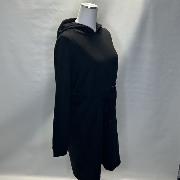 New Torrid Sweatshirt Dress Womens Med Large Fleece Hoodie Black Hooded Pullover - Picture 3 of 13